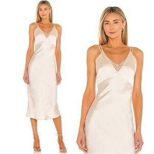 Camila Coelho Deanna Midi Dress in Champagne